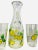 Vintage Cresi Hand Painted Lemons Carafe With Glasses a Set of 5 For Sale In Tampa - Image 6 of 10