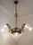 Antique Italian Art Nouveau chandelier, created in the 1920s during the transition to the early influences of Art Deco. A...