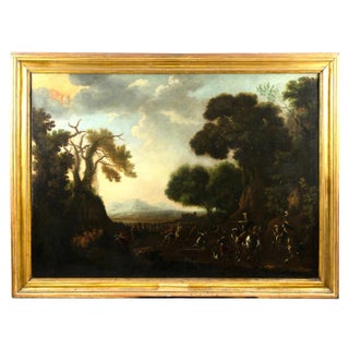After Vincent Adriaenssen, Martyrdom of Saint Stephen, Oil on Canvas, 17th Century, Framed For Sale