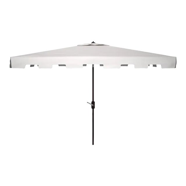 Zimmerman 6.5x10 Rectangle Umbrella - White For Sale