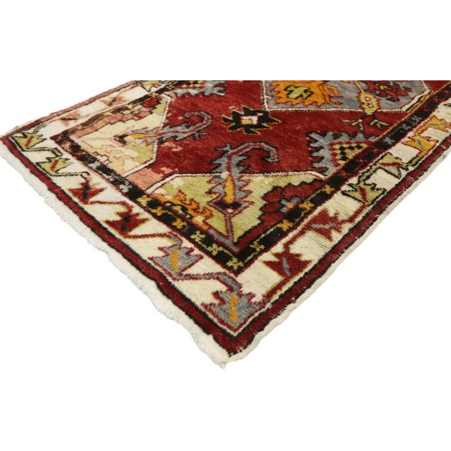 Vintage Turkish Oushak Hallway Runner with Artisan Tribal Style 02'06 x 11'07. This hand knotted wool vintage Turkish...