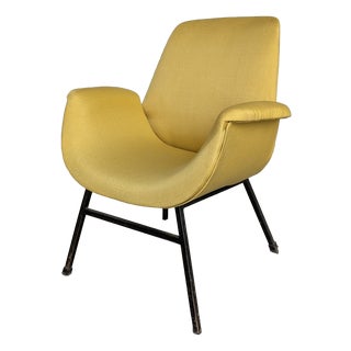 Mid-Century Modern Cocktail Chair in Yellow, 1970s For Sale
