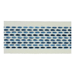 Schumacher Portola Tape Indoor & Outdoor in Blue For Sale