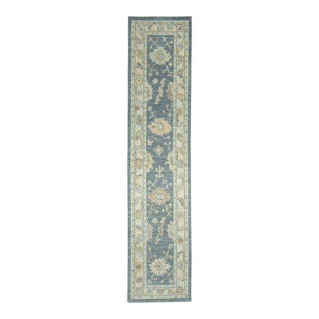 Turkish Oushak Runner Rug 2'8" x 12'1" #17286 For Sale