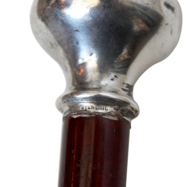 Vintage Sterling Silver Baton For Sale - Image 4 of 6