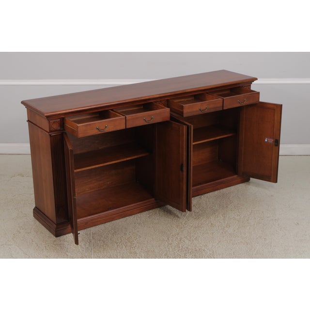 Italian Neoclassical Cherry Sideboard For Sale - Image 4 of 16