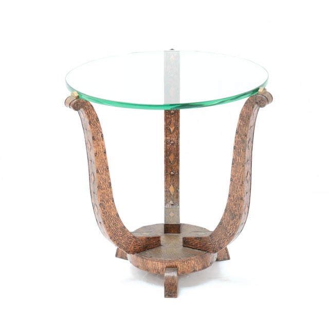 1930s French Art Deco Patinated & Hammered Copper Gueridon Table, 1930s For Sale - Image 5 of 9