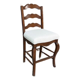 Fremarc Designs Ladderback Upholstered Seat Barstool Counter Height For Sale