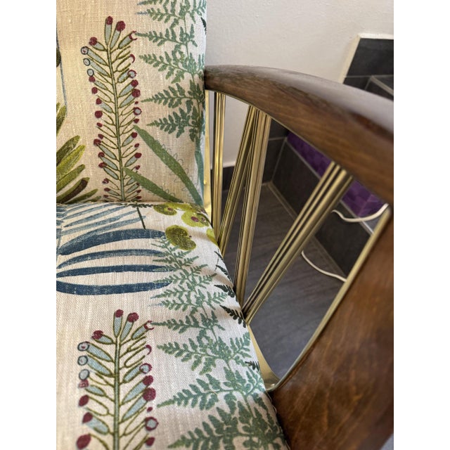 Vintage Armchair with Floral Upholstery, 1950s For Sale - Image 9 of 11