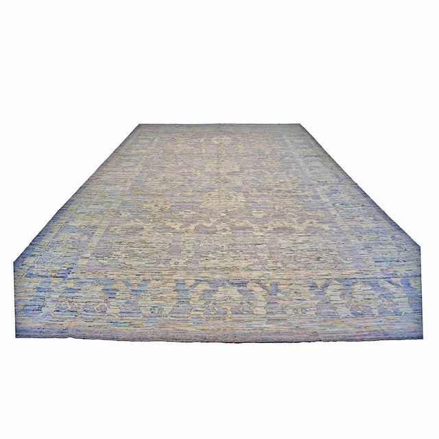 Condition: New Origin: Turkey Design: Oushak Actual size: 13'3" X 18'10" Thickness: 1/8" - 1/4" Colors: Slate Blue, Grey,...