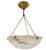 An French Art Deco original hand carved off white alabaster bowl shape pendant chandelier with unusual scalopped edge...