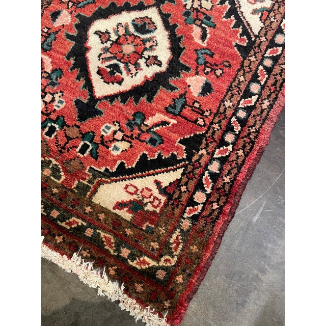 1990s 1990s Handwoven Persian Hamedan Area Rug 1'9" X 2'3" For Sale - Image 5 of 6