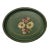 1970s Rustic Floral Metal Tole Serving Tray For Sale