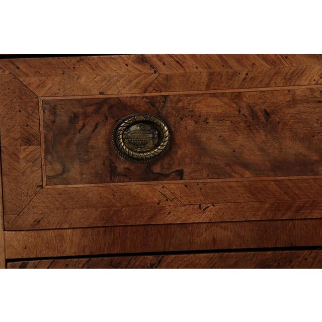 Brown Small Antique Baroque Louis XVI Chest of Drawers in Walnut, 1800 For Sale - Image 8 of 18