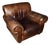 Vintage Italian Leather Club Chair For Sale