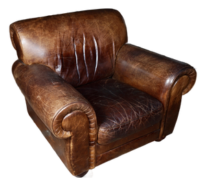 Vintage Italian Leather Club Chair