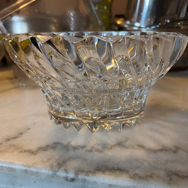 Beautiful Mikasa “Rainier” crystal bowl — brand new, never used, and still in its original yellow box. This heavy lead...
