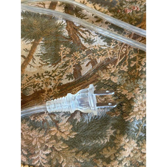 1960s Chrome Faux Bamboo Hollywood Regency Style Table Lamps With Red Shades - a Pair For Sale - Image 15 of 15