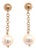 Akoya Pearl Dangle Earrings 14k Gold Certified For Sale