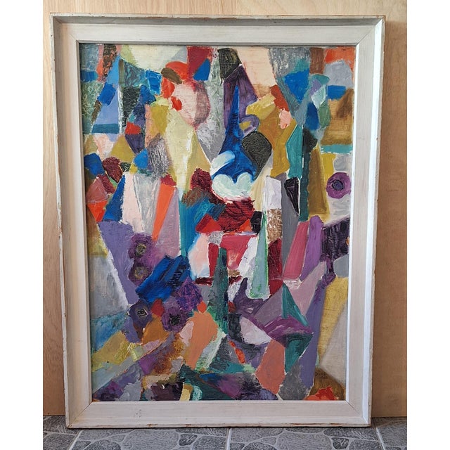 Hans Düne, Bouquet of Flowers, 1960, Oil on Cardboard, Framed For Sale - Image 6 of 6