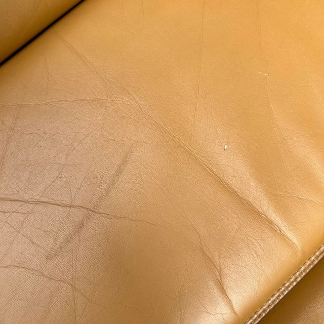 Leather and Rattan Chrome Cantaliver Side Chair Office For Sale - Image 9 of 12