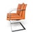 Vintage Chrome-Finish Steel Cantilever Lounge Chair in Orange Vinyl For Sale - Image 4 of 9