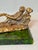 Gold Mid-Century James Mont Style Bespoke Hand Gilt & Faux Malachite "Monkey Business" Art Sculpture / Business Card Holder - Newly Painted For Sale - Image 8 of 12