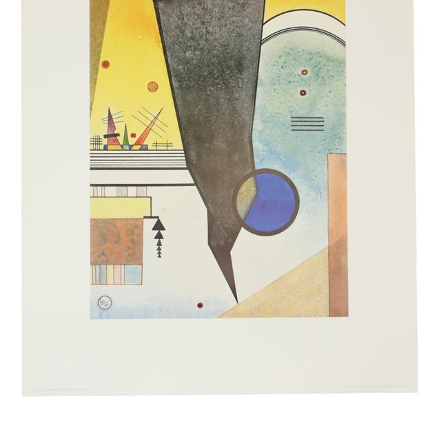 A beautiful abstract offset lithograph poster of the work ‘Gebogene Spitze’ (or ‘Curved Tip’ in English) by the Russian...
