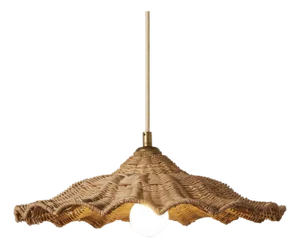 Savannah Flutter Scallop Wicker Pendant