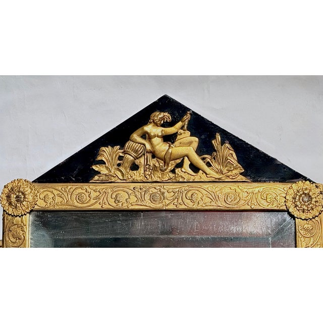 Antique French Empire Vanity Mirror For Sale - Image 4 of 11