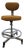 Vintage Cramer Industries Adjustible Height/Back-Rest Industrial Drafting Stool Original Wheels For Sale