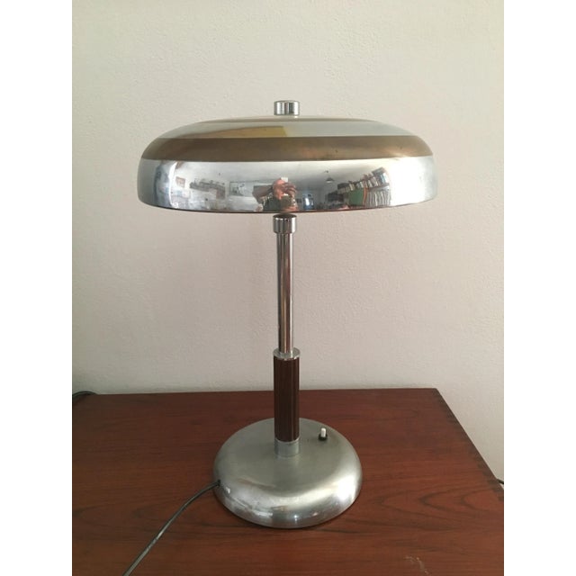 Mid-Century Italian Chrome Plated Table Lamp, 1940s For Sale - Image 3 of 12