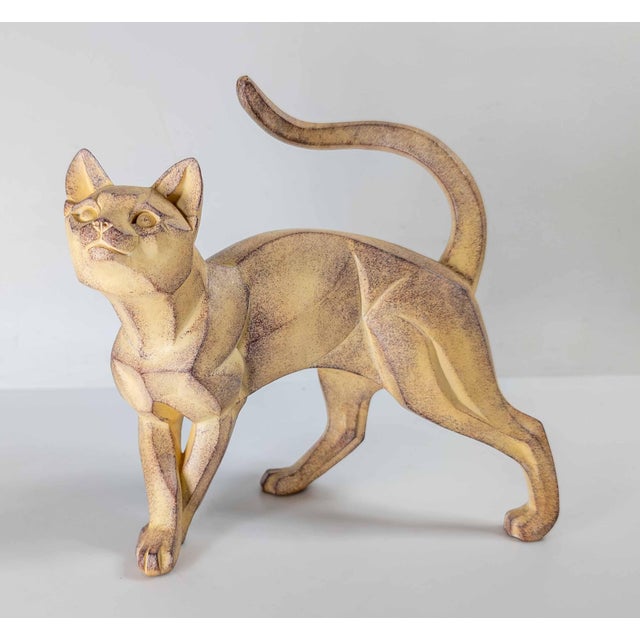Modern 21st Century Modern Cubist Cat Figure Sculpture by Border Fine Arts For Sale - Image 3 of 11