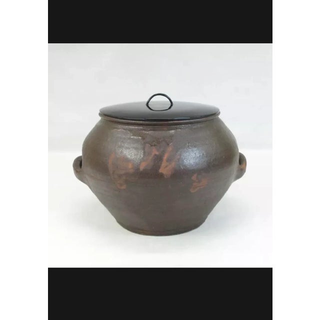 Brown 19th Century Japanese Wabi-Sabi Mizusashi Tea Ceremony Water Vessel For Sale - Image 8 of 8