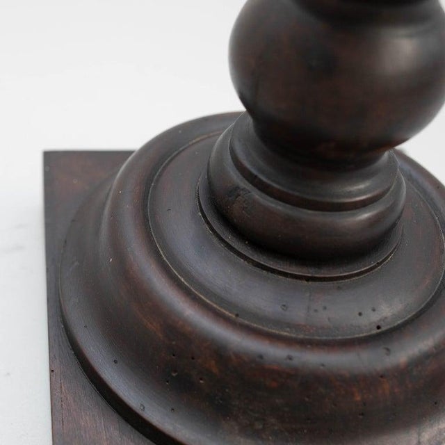 Mid-Century Modern Spanish Wooden Pedestal, 1950 For Sale - Image 9 of 18