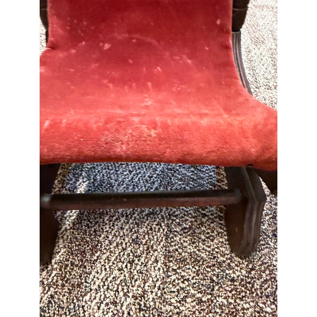 Antique Victorian Child's Platform Rocking Chair For Sale In Philadelphia - Image 6 of 7