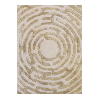 Sample Amiens Maze Rug, Wheat Tan, 12x12 For Sale