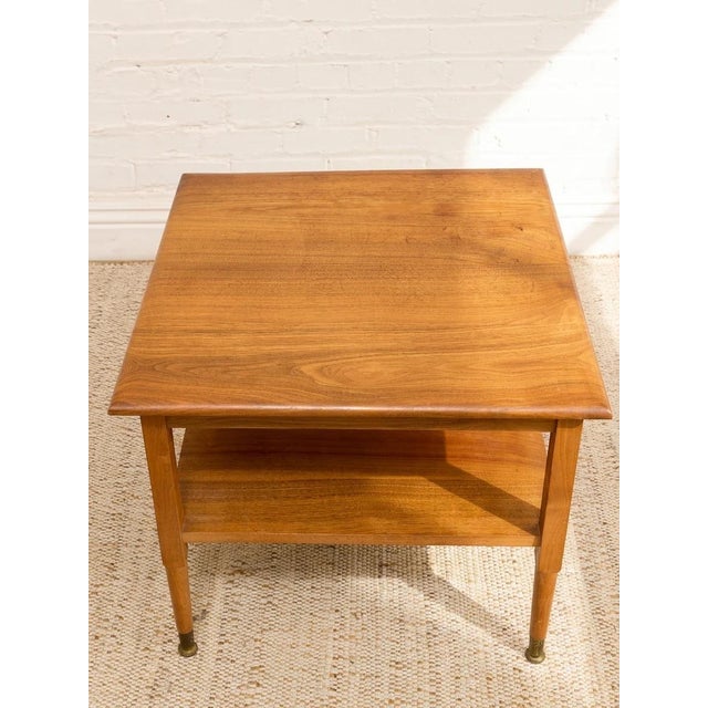 Vintage Two-Tier Wood Side Table For Sale - Image 10 of 12