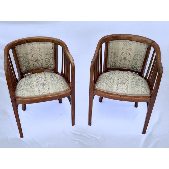 Brown Vienna Secession Armchairs by Josef Maria Olbrich, Austria, 1900s, Set of 2 For Sale - Image 8 of 11