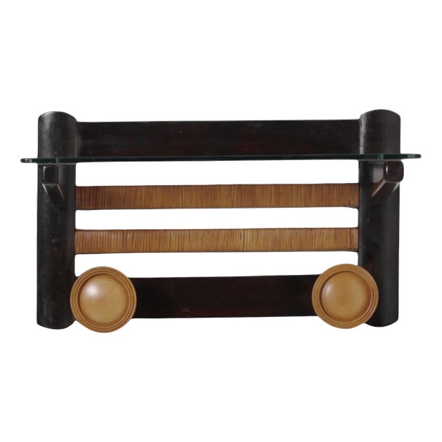 Art Deco Wood Wall Coat Hanger, Italy, 1940s For Sale