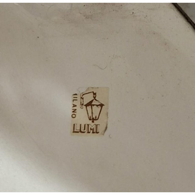 Mid 20th Century Pair of Italian Mid-Century “Mushroom” Table Lamps by Lumi Milano – Opaline Glass & Metal, C. 1950s. For Sale - Image 5 of 7