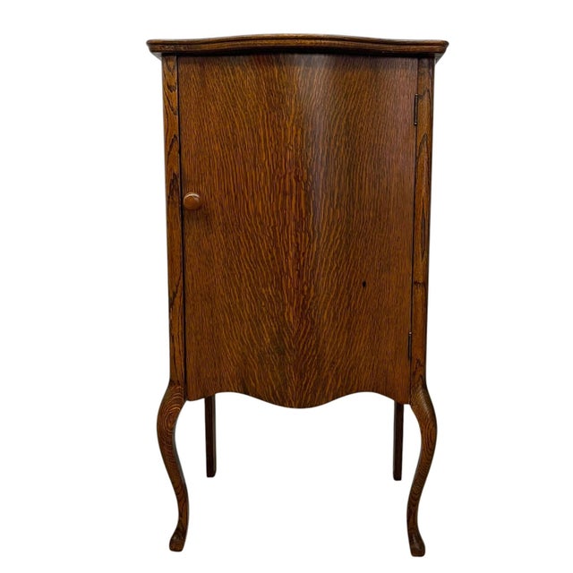 1970s Music Cabinet With Curved Shelves and Cabriole Legs For Sale In Seattle - Image 6 of 8