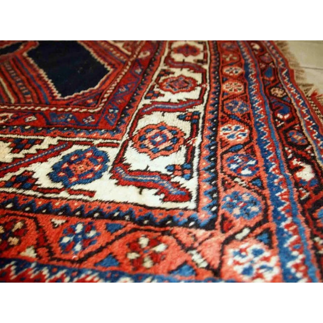 Tribal 1900s Handmade Distressed Persian Shiraz Rug For Sale - Image 3 of 5