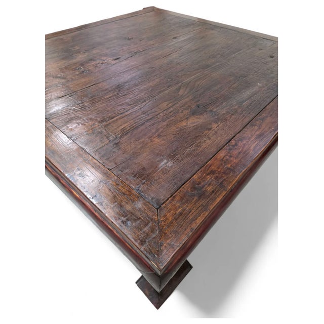 Antique Shanxi Province Chinese Elwood Oversized Coffee Table For Sale In Chicago - Image 6 of 8