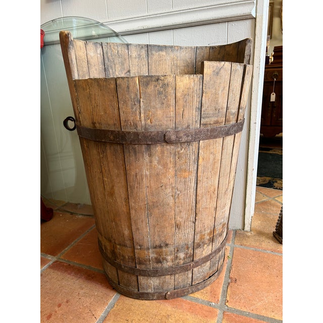 Antique Rustic Grape Carrier / Wine Barrel For Sale - Image 11 of 13