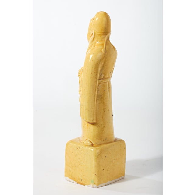 Mid 20th Century Chinese Wise Man Ceramic Figurine For Sale - Image 11 of 18