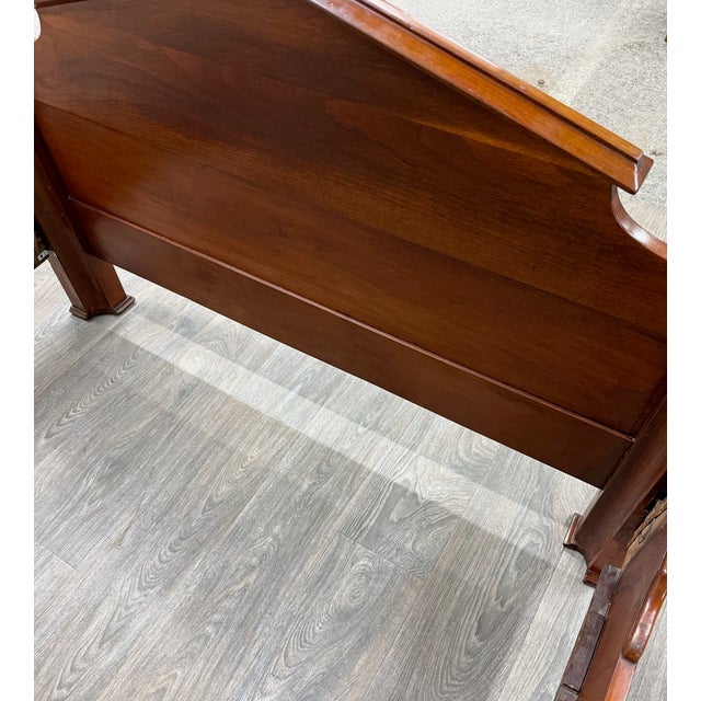 Antique Full Size Victorian Carved Walnut Bed For Sale - Image 18 of 18