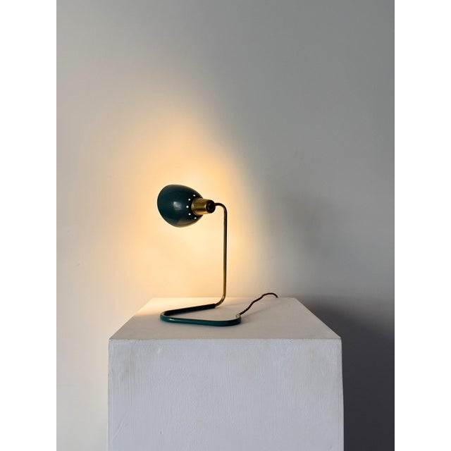 Green Metal Desk Lamp by Robert Caillat, 1950 For Sale - Image 9 of 11