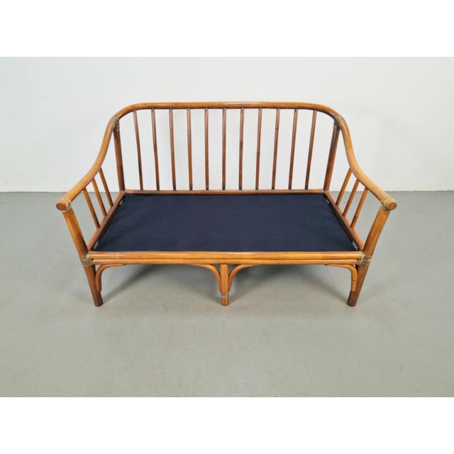 Organic Modern Bamboo and Rattan Loveseat from McGuire, 1970s For Sale - Image 6 of 18