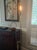 A striking Mid-Century Modern telescoping floor lamp featuring a beautifully architectural rectangular brass base,...